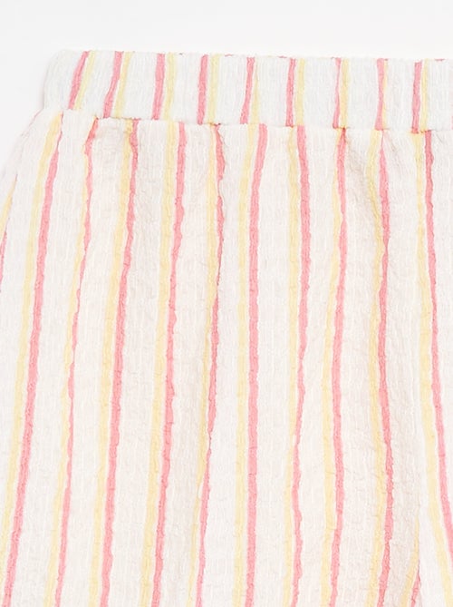 Calções de malha gofrada com motivos - Kiabi