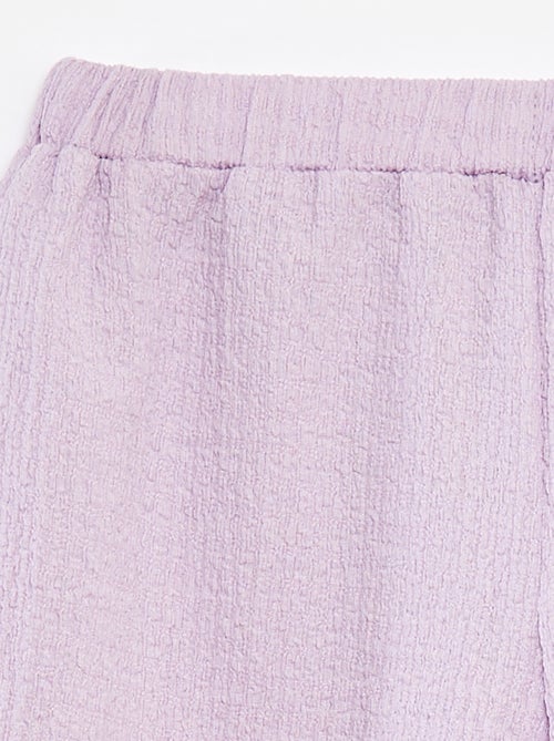 Calções de malha gofrada com motivos - Kiabi