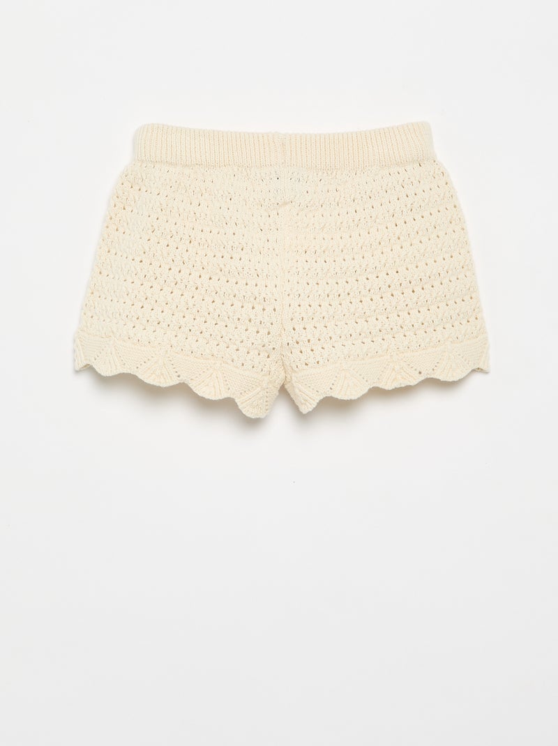 Calções de malha lisos Branco - Kiabi