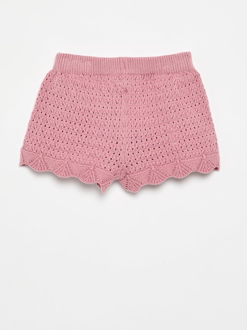 Calções de malha lisos Rosa - Kiabi