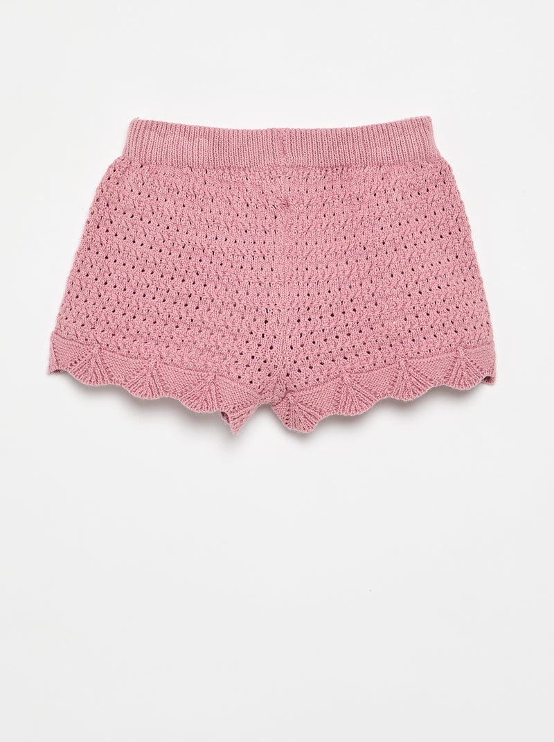 Calções de malha lisos Rosa - Kiabi