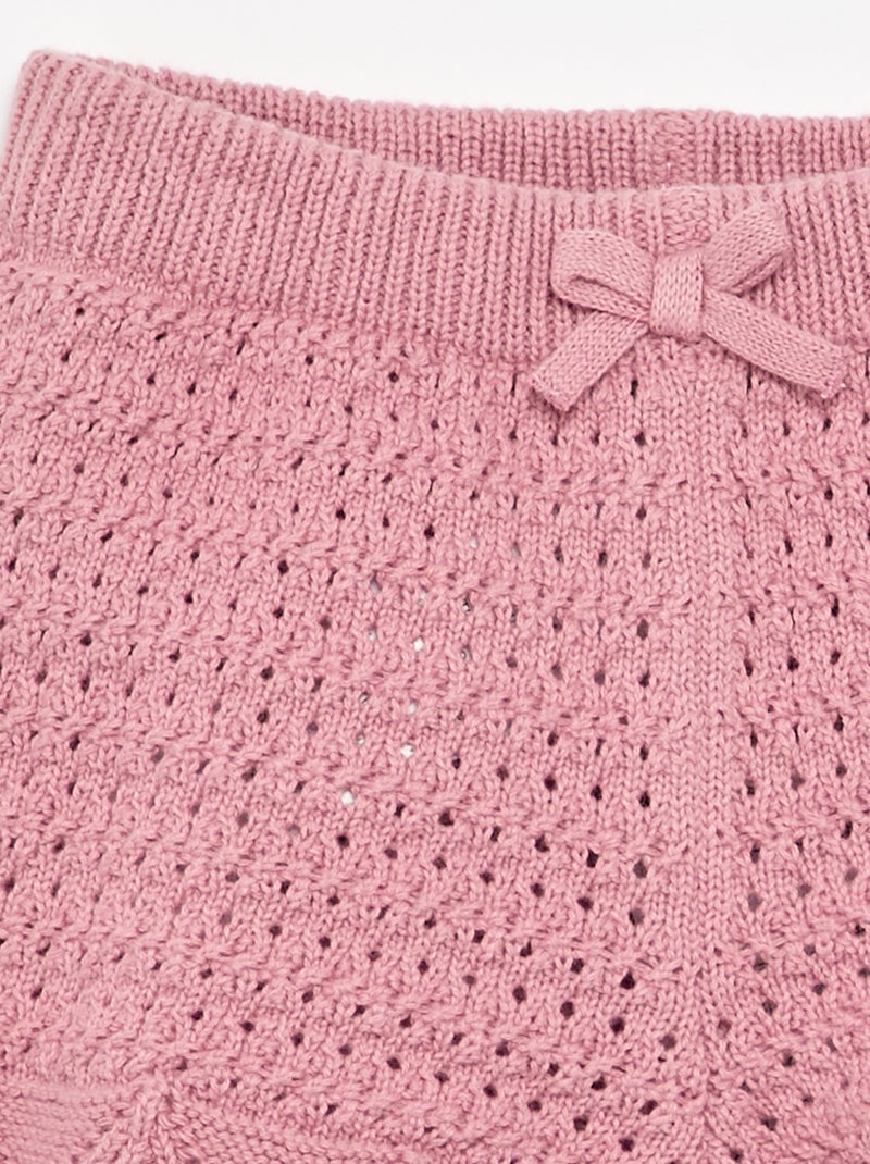 Calções de malha lisos Rosa - Kiabi