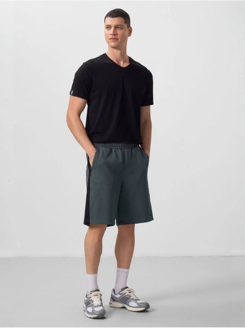 Calções de malha oversize em mistura de algodão tommy - Kiabi Calções de malha oversize em mistura de algodão tommy - Kiabi