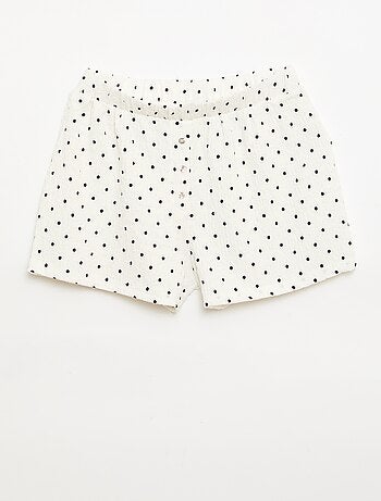 Calções de malha waffle