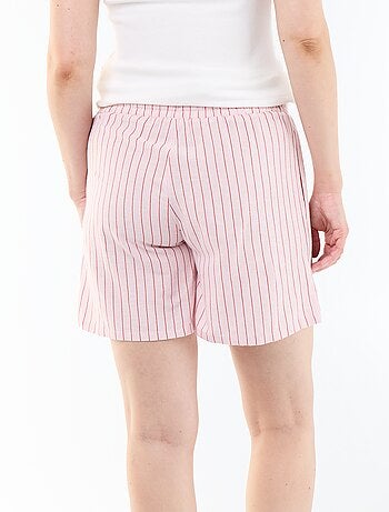 Calções de maternidade de linho estampado