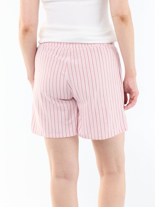 Calções de maternidade de linho estampado - Kiabi