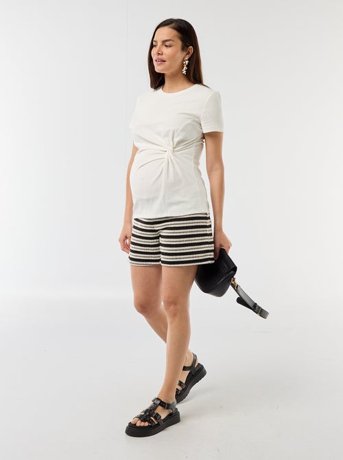 Calções de maternidade em croché - Kiabi