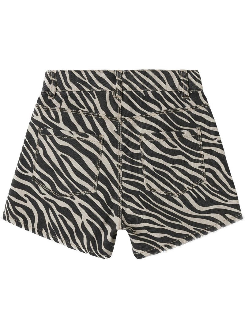 Calções de Menina Name It Frose com Padrão Zebra Preto Preto - Kiabi