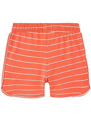 Calções de Menina Name It Vamaja Cor Coral com Riscas