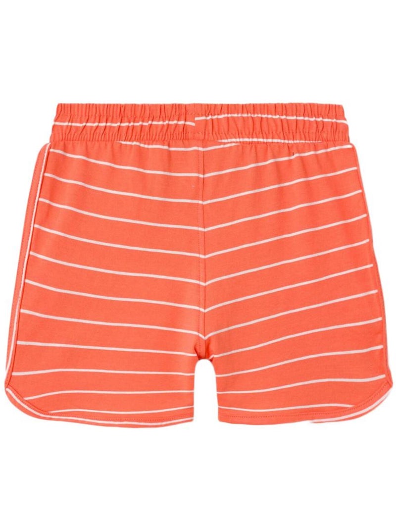 Calções de Menina Name It Vamaja Cor Coral com Riscas Rosa - Kiabi