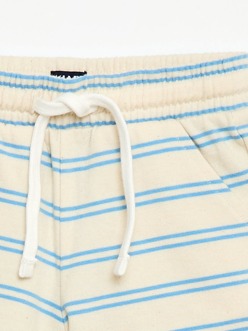 Calções de moletão não cardado Branco - Kiabi