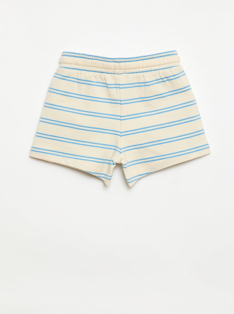 Calções de moletão não cardado Branco - Kiabi