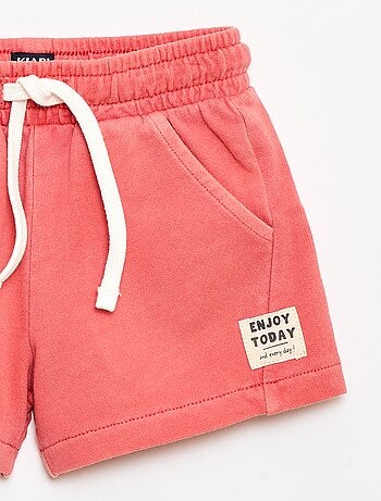 Calções de moletão não cardado