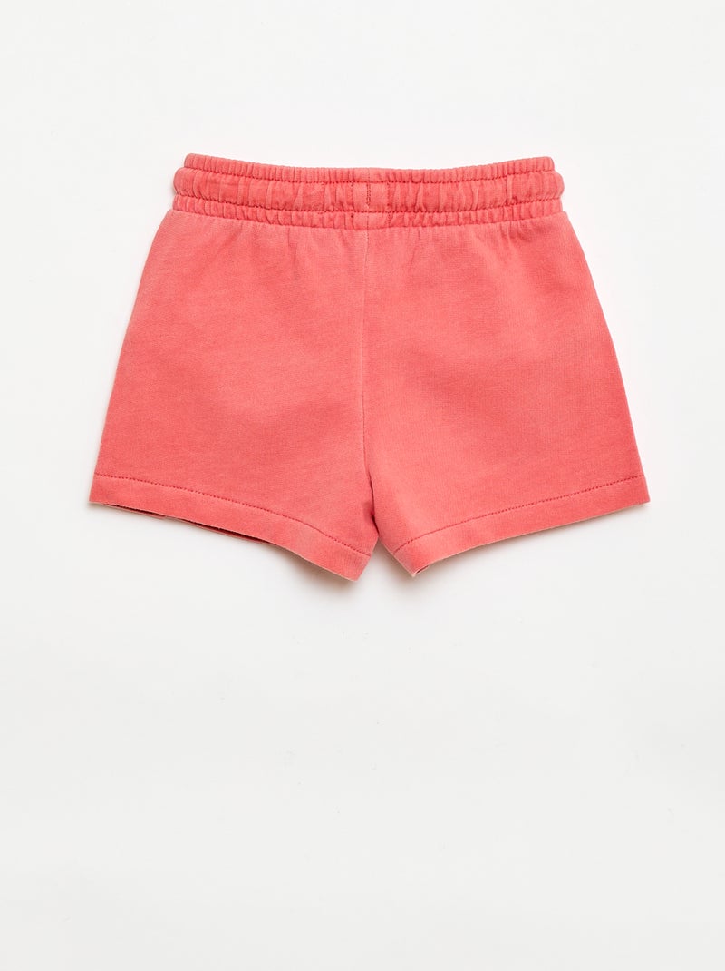 Calções de moletão não cardado Laranja - Kiabi