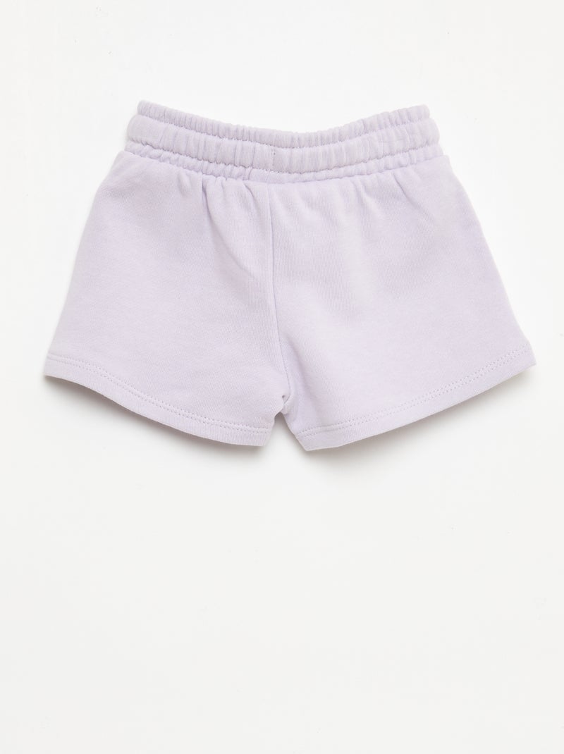 Calções de moletom não felpudo Roxo - Kiabi