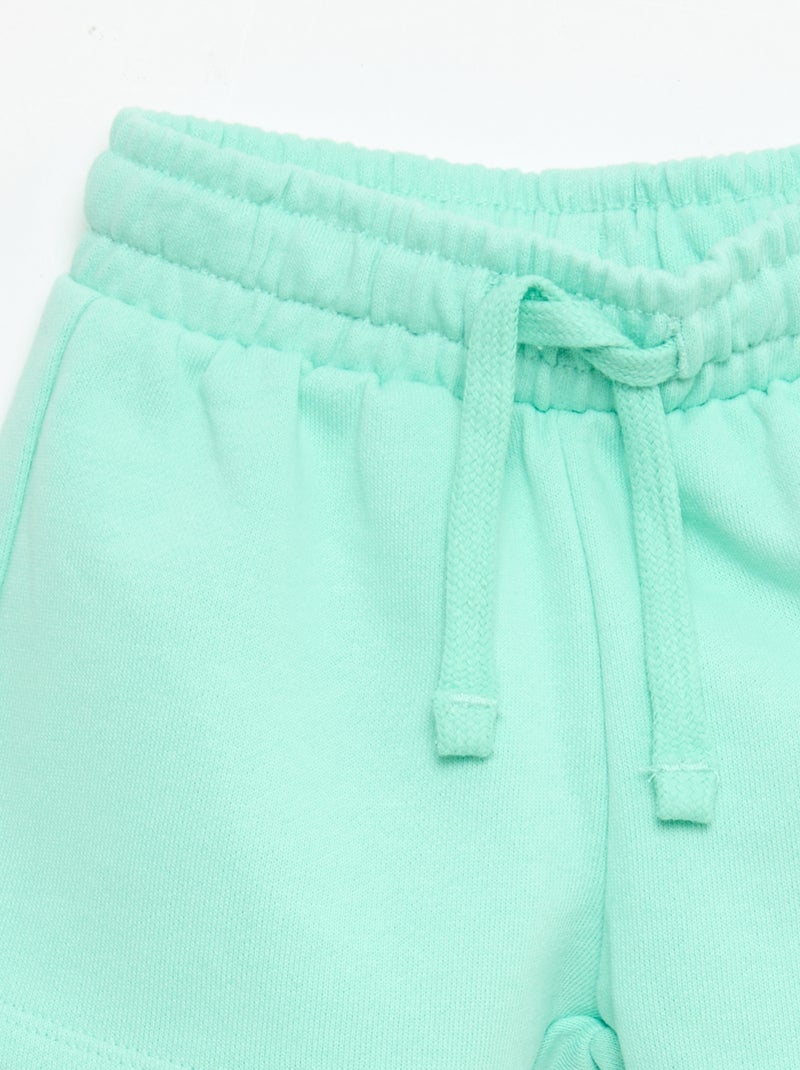 Calções de moletom não felpudo Verde - Kiabi