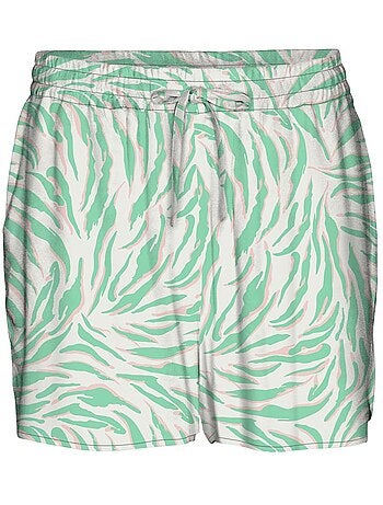 Calções de mulher vero moda easy joy com padrão bege/verde
