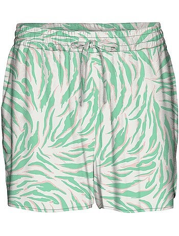 Calções de mulher vero moda easy joy com padrão bege/verde
