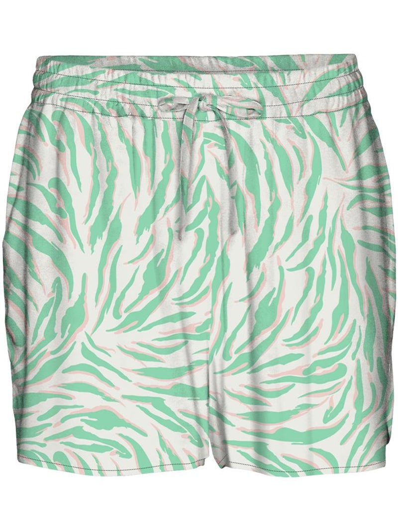 Calções de Mulher Vero Moda Easy Joy com Padrão Bege/Verde Verde - Kiabi