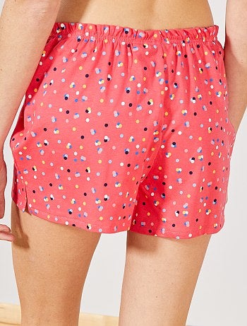 Calções de noite com estampado 'pontilhado' - Kiabi