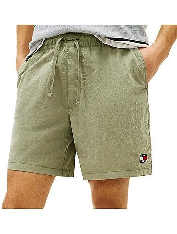 Calções de nylon kaki para homem tommy hilfiger