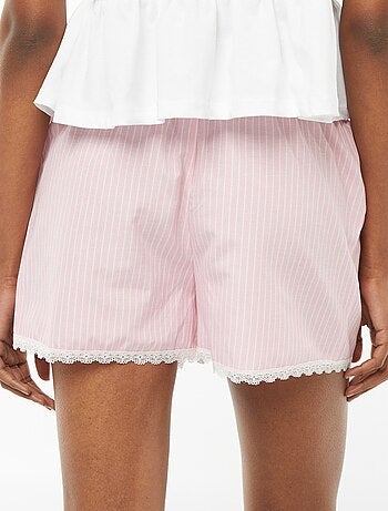 Calções de pijama com base de renda