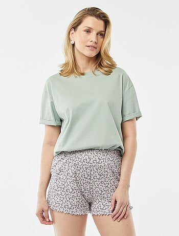 Calções de pijama curtos
