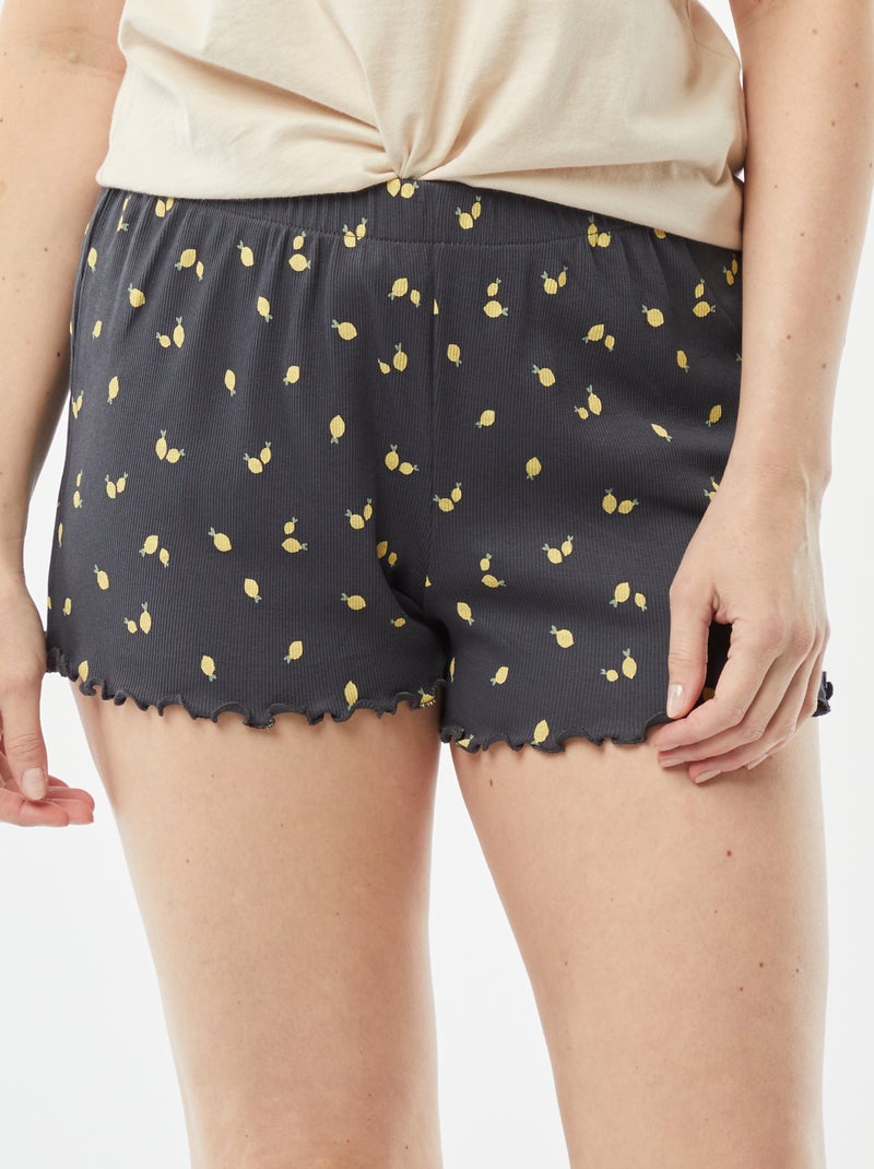 Calções de pijama curtos CINZA - Kiabi