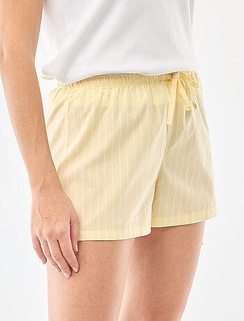 Calções de pijama em popelina