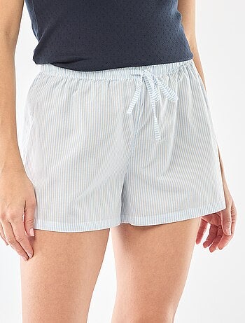 Calções de pijama em popelina