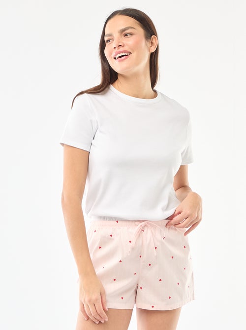 Calções de pijama em popelina - Kiabi