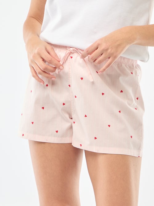 Calções de pijama em popelina - Kiabi