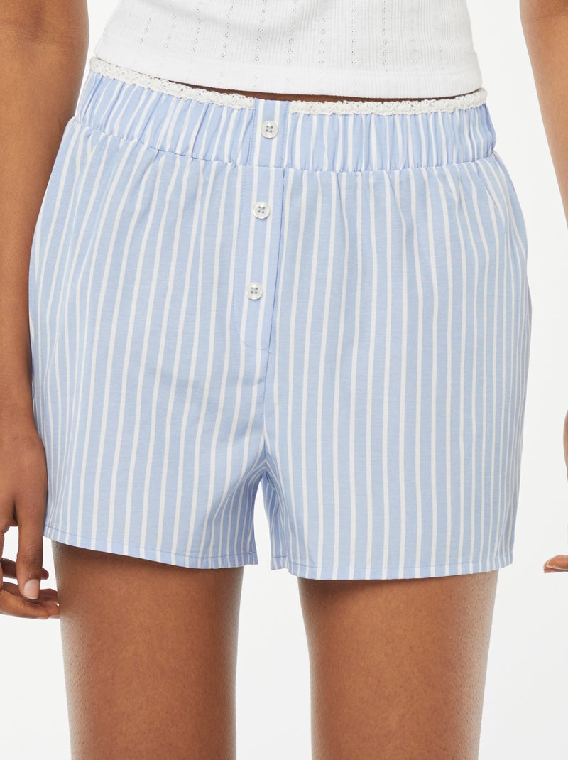 Calções de pijama fluidos Azul - Kiabi