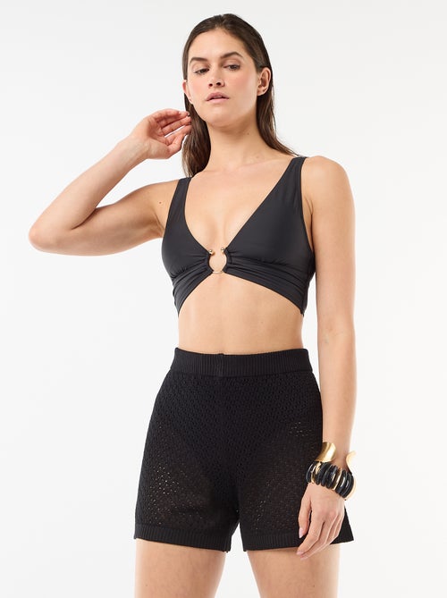 Calções de praia em malha de croché - Kiabi