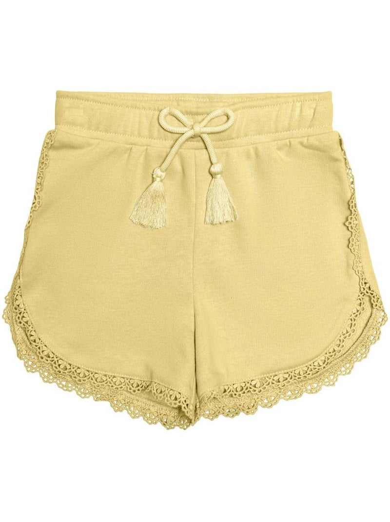 Calções de Renda Amarelos para Menina KIDS ONLY Amarelo - Kiabi