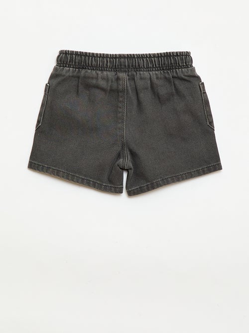 Calções de sarja com bolsos chapados - Kiabi