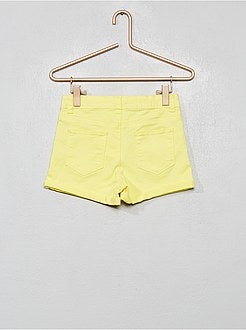 Calções de sarja com dobra - Kiabi