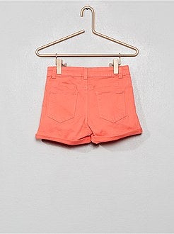 Calções de sarja com dobra - Kiabi