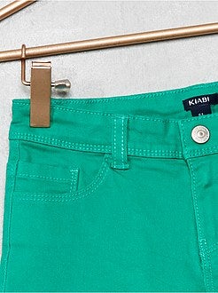 Calções de sarja com dobra - Kiabi