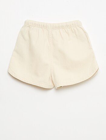 Calções de sarja lisos