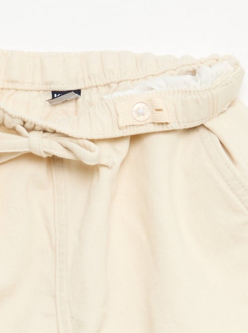 Calções de sarja lisos - Kiabi