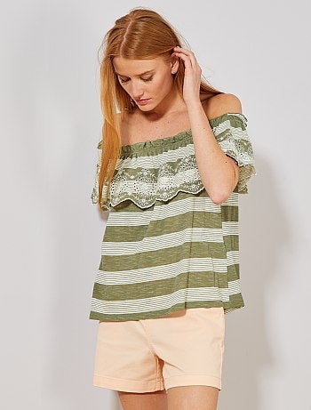 Calções de sarja - Kiabi