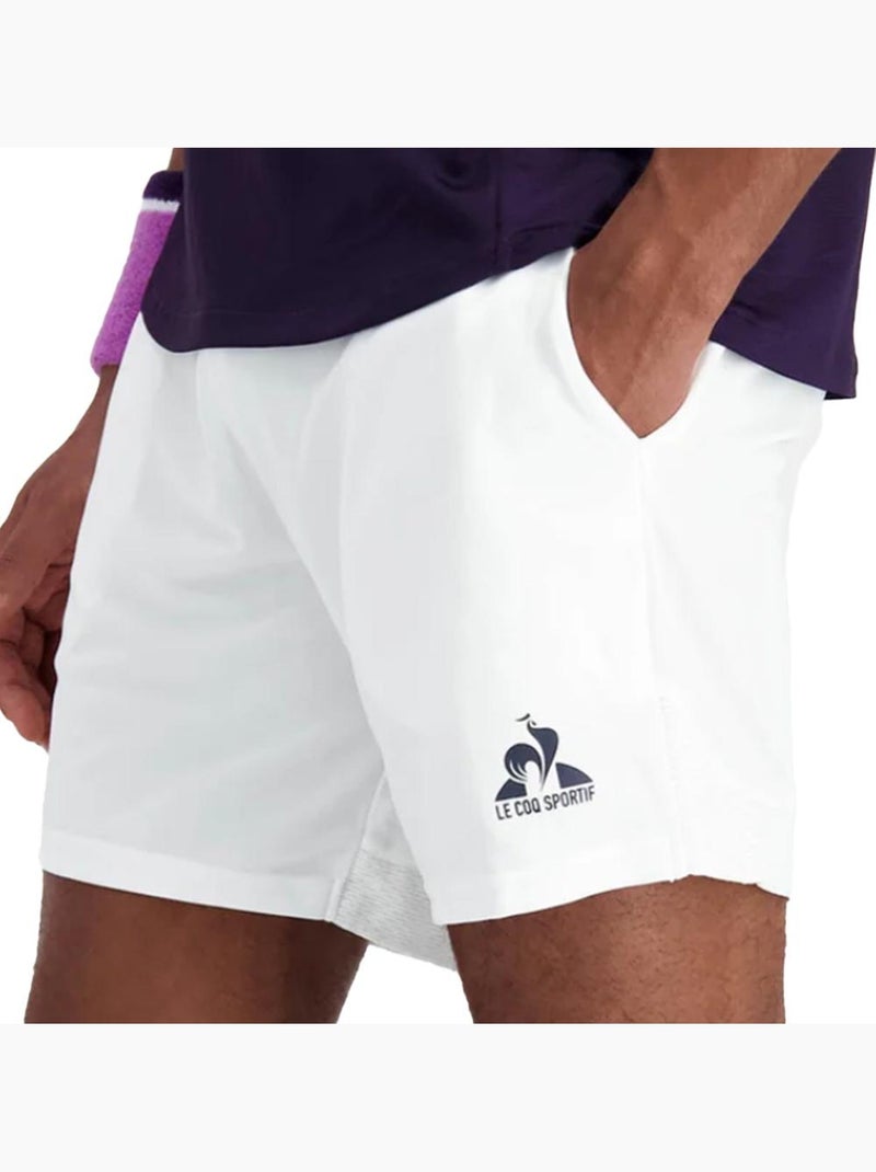 Calções de Ténis Brancos para Homem Le Coq Sportif Branco - Kiabi