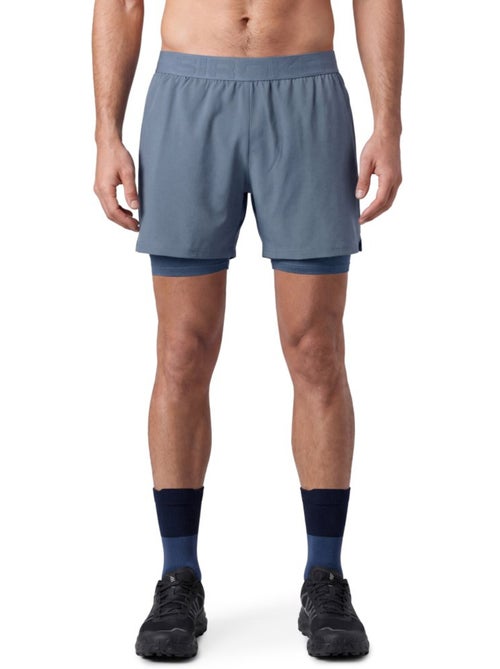 Calções de trail running 2 em 1 para homem - Kiabi