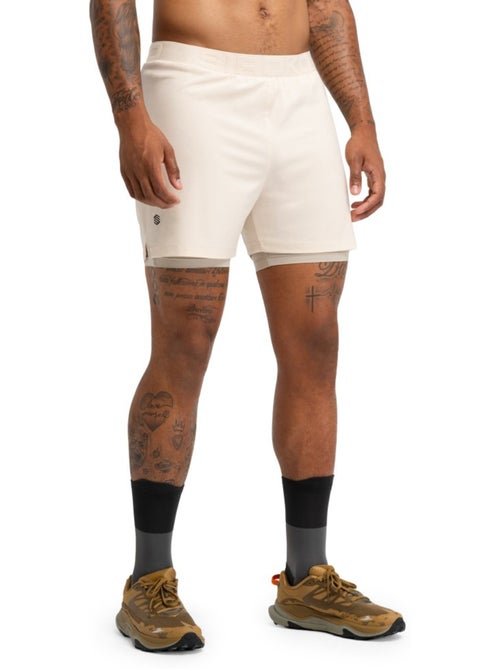 Calções de trail running 2 em 1 para homem - Kiabi