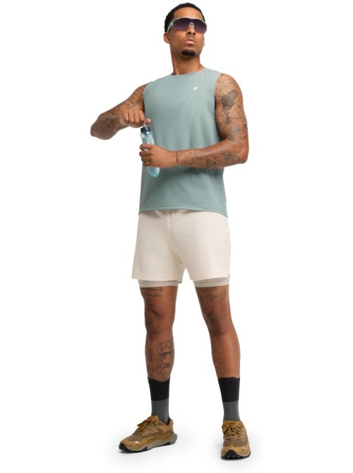 Calções de trail running 2 em 1 para homem - Kiabi