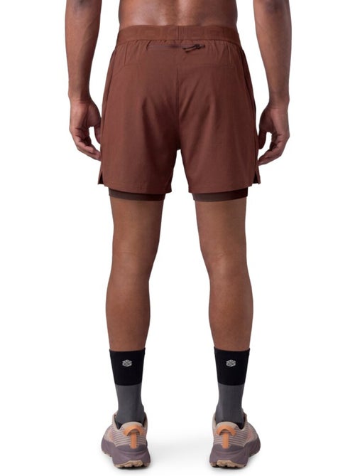 Calções de trail running 2 em 1 para homem - Kiabi