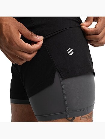 Calções de trail running 2 em 1 para homem