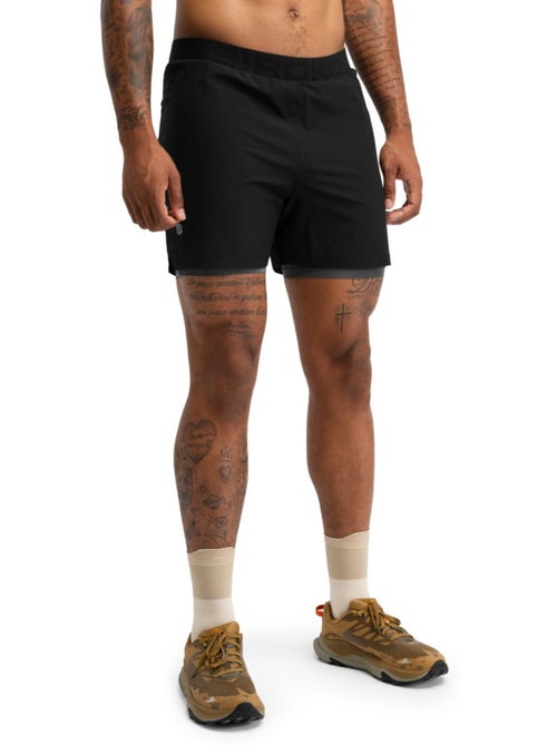 Calções de trail running 2 em 1 para homem - Kiabi