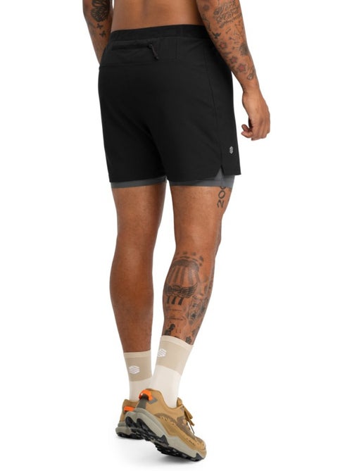 Calções de trail running 2 em 1 para homem - Kiabi